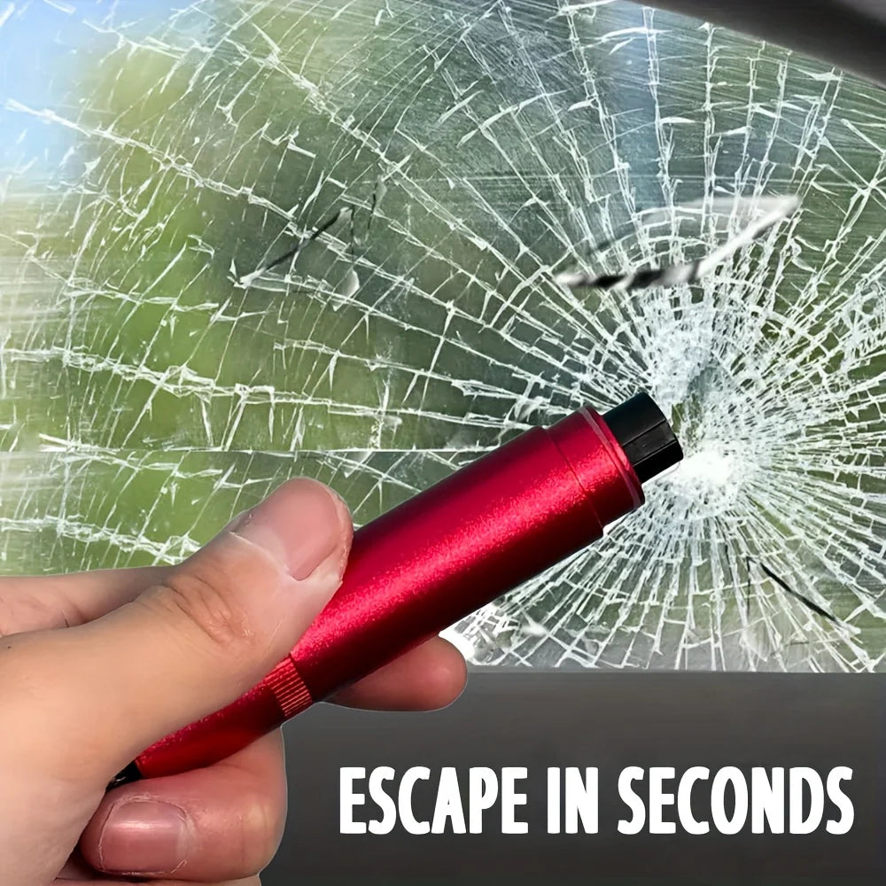 Final 5 Hours: 30%OFF/Gift of test glass 🔥4Pcs 2026 Upgraded Safety Hammer,Safe Hammer Glass Breaker Under Water,Seatbelt Cutter Window Breaker Emergency Escape Tool,Seat Belt Cutter and Glass Breaker for Cars
