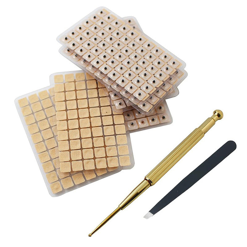 Multi-Condition Ear Seeds Acupuncture Kit 600 Counts, eBook Placement Chart, Probe, Acupressure Ear Chart, Tweezers