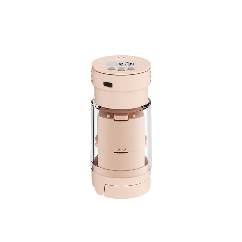 Japanese SP multi-functional medicine box, cutter, grinder storage box, alarm clock, water cup, five-in-one portable mini compartmentalization box