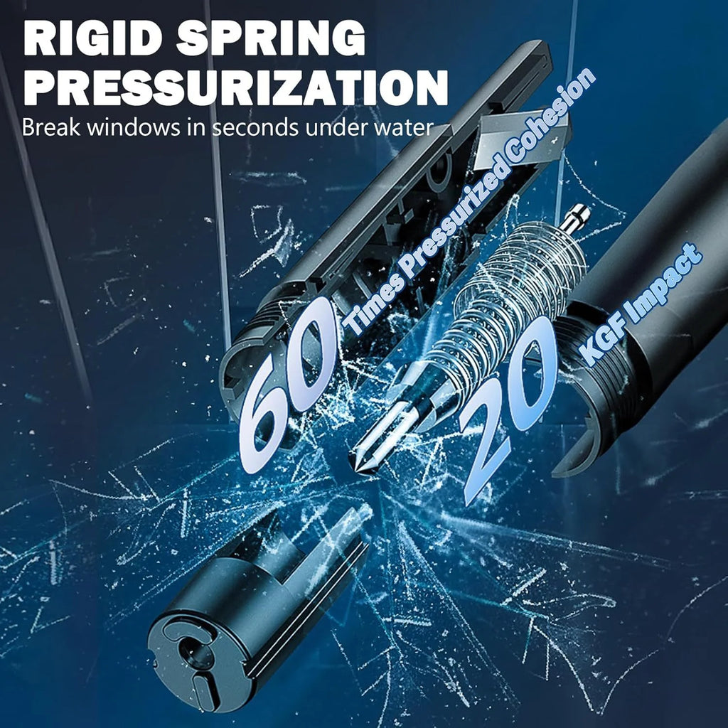 Final 5 Hours: 30%OFF/Gift of test glass 🔥4Pcs 2026 Upgraded Safety Hammer,Safe Hammer Glass Breaker Under Water,Seatbelt Cutter Window Breaker Emergency Escape Tool,Seat Belt Cutter and Glass Breaker for Cars