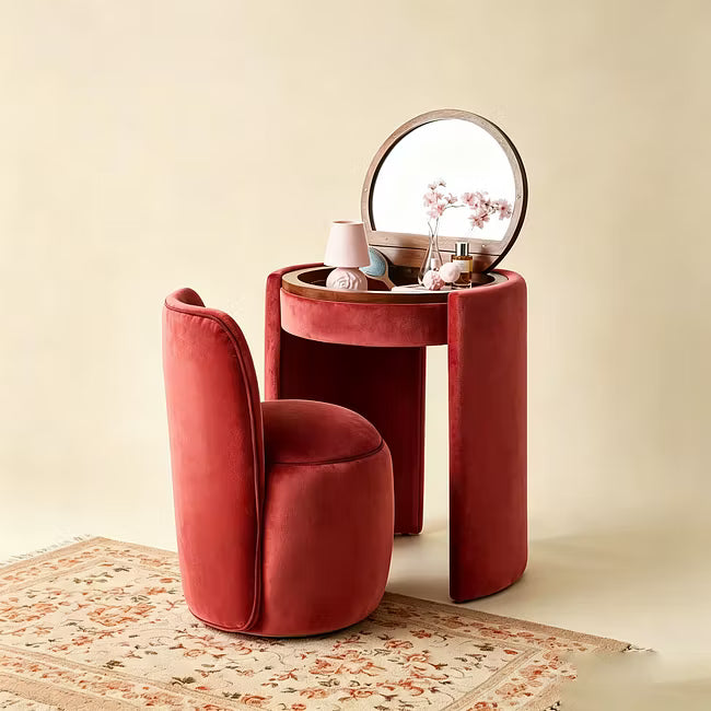 ⚡Limited-time offer⚡Modern Makeup Vanity Set with LED Mirror, Stool & Large Storage