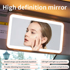 Car Sun Visor Vanity Mirror, 3 Light Modes, Rechargeable Dimmable Touch Screen Travel Makeup Mirror,Universal for Truck SUV-Car Accessories Essentials for Women(White/Pink）