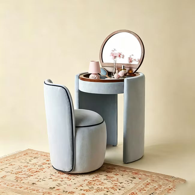 ⚡Limited-time offer⚡Modern Makeup Vanity Set with LED Mirror, Stool & Large Storage