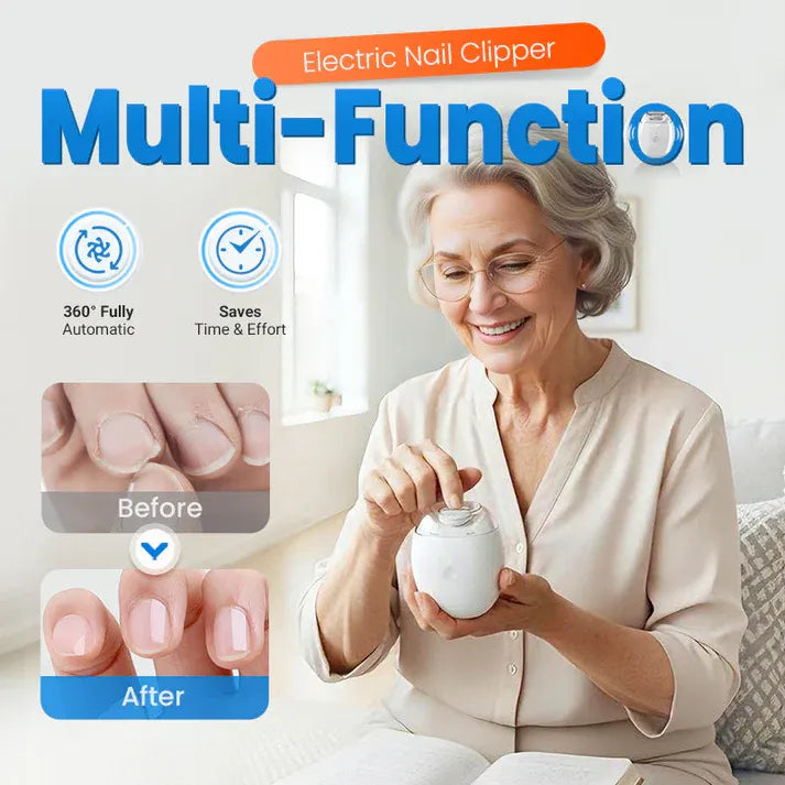 Big Promotion for Sales Boost🔥🔥🔥2Pcs Electric Nail Clipper 🔥🔥🔥  LED light is clear at night, automatic nail grinder, say goodbye to flying nails