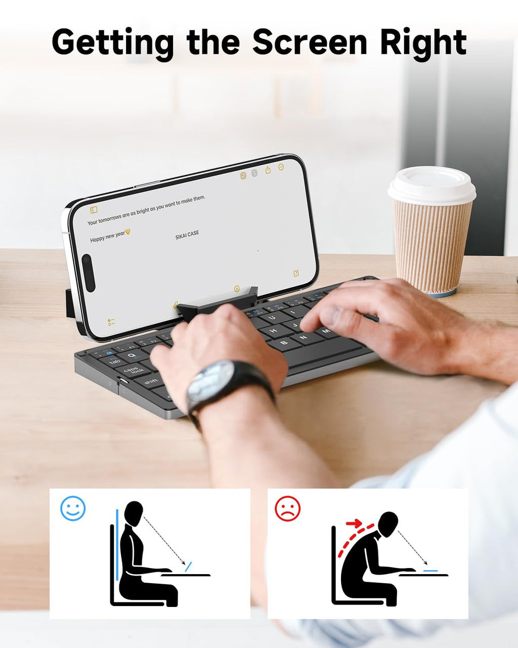 BOW Foldable Bluetooth Keyboard with Magnetic Stand,Free shipping,Aluminum Alloy Mini Quiet Folding Portable Lightweight Travel Rechargeable Pocket for Tablet,iPad, Phones
