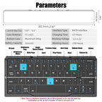 BOW Foldable Bluetooth Keyboard with Magnetic Stand,Free shipping,Aluminum Alloy Mini Quiet Folding Portable Lightweight Travel Rechargeable Pocket for Tablet,iPad, Phones