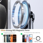 3-in-1 Magnetic Laptop Phone Tablet Adjustable Aluminum Stand | 8-Tier Ergonomic Lift Design, N55 Strong Magnetic, Infinite Multi-angle, Portable Pocket Size for Travel Vlog Office Zoom