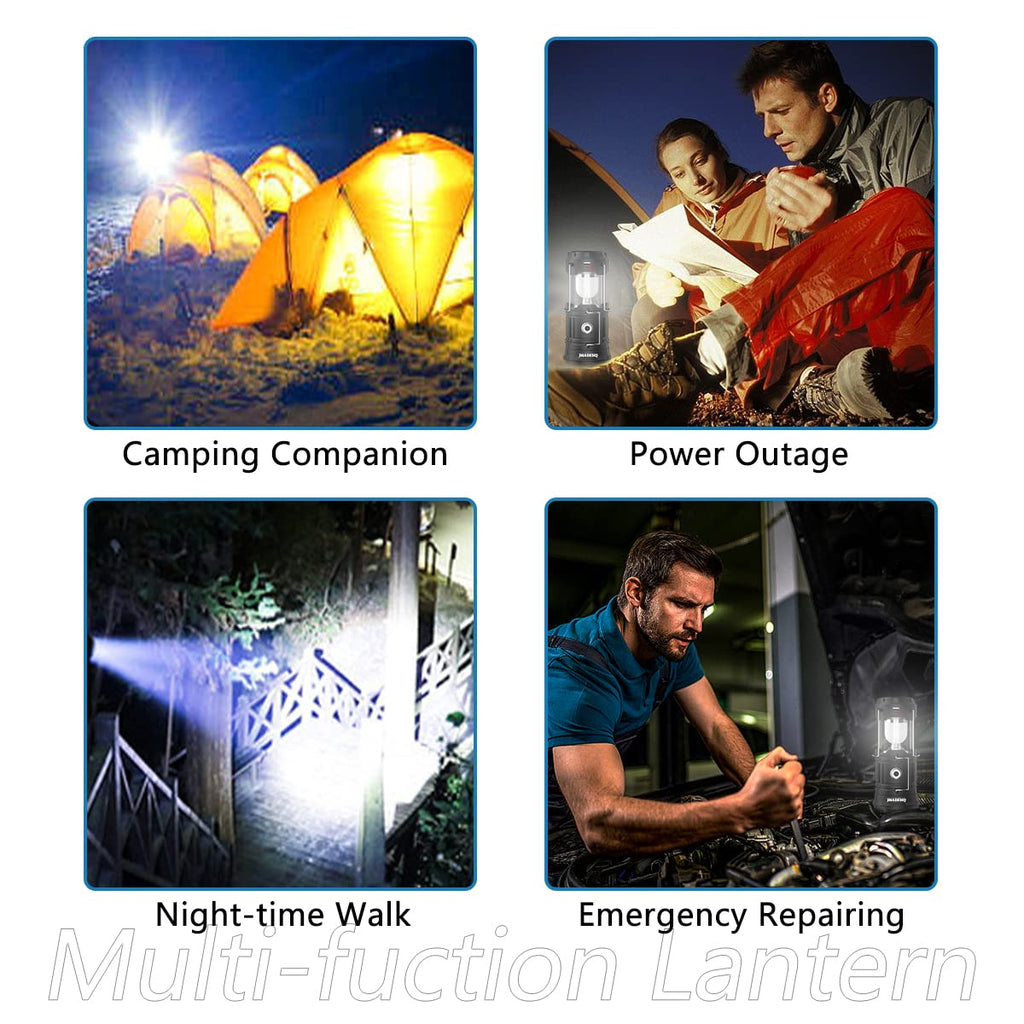 LED Camping Lantern, 【Solar Camping Lantern with Fan】Solar and Rechargeable Lantern Flashlight Collapsible and Portable Light for Daily/Camp/Hiking/Night Fishing/Emergency