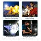 LED Camping Lantern, 【Solar Camping Lantern with Fan】Solar and Rechargeable Lantern Flashlight Collapsible and Portable Light for Daily/Camp/Hiking/Night Fishing/Emergency