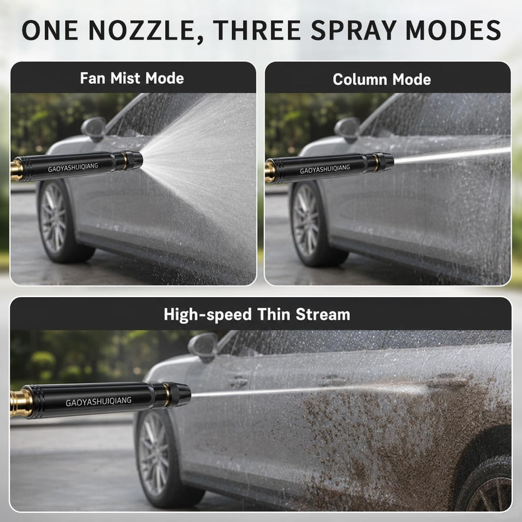 2Pcs Home High-Pressure Car Wash Water Gun with Booster Nozzle – 2026 Upgraded Garden Hose Sprayer for Car Washing, Watering Plants & Vegetables, Home Pressure Washer,Father's Day Gift