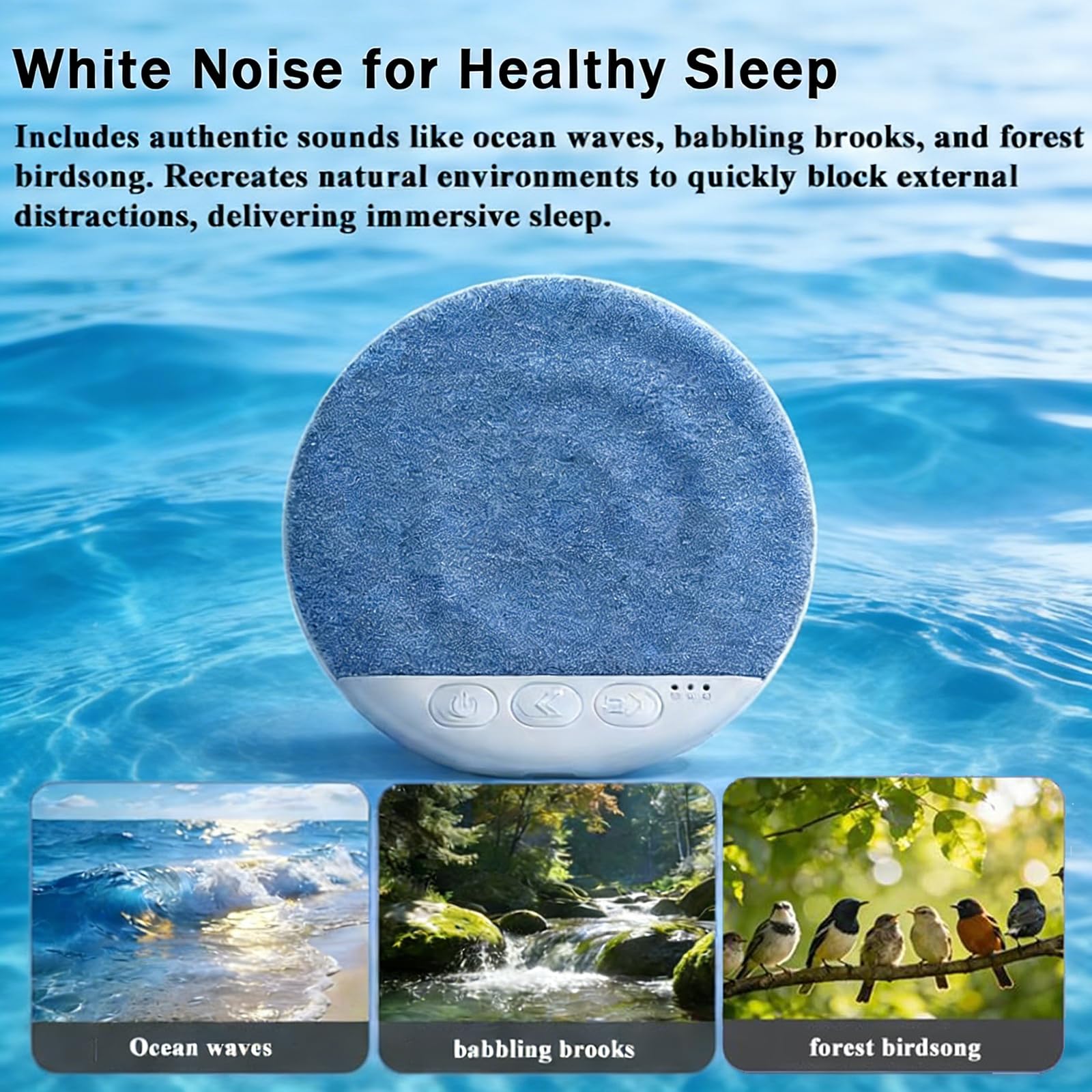 2026 New Bluetooth Sleep Pillow Speaker, Wireless White Noise Pillow Speaker with Timer, Ultra-Thin Stereo Bass Private Sleep Speaker for Adults Kids