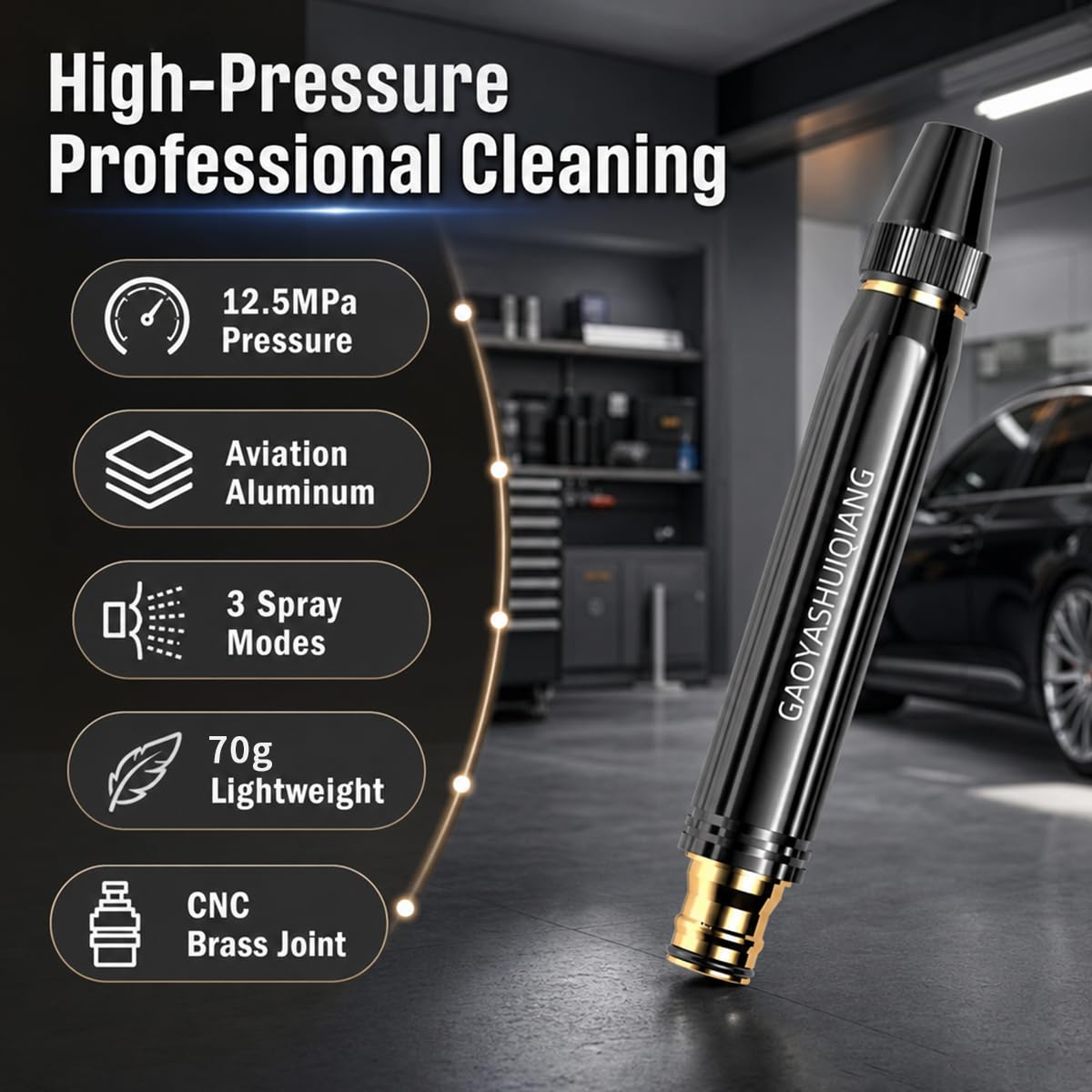 2Pcs Home High-Pressure Car Wash Water Gun with Booster Nozzle – 2026 Upgraded Garden Hose Sprayer for Car Washing, Watering Plants & Vegetables, Home Pressure Washer,Father's Day Gift
