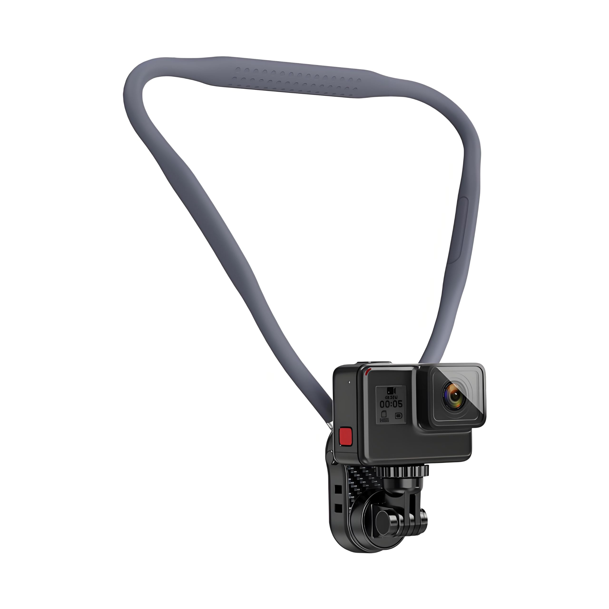 Magnetic Neck Mount for Phones and Cameras, POV/Vlog Recording Selfie Hand Free Neck Mount, Cooking/Riding Video Fliming, Anti-Shake Chest Strap, for iPhone Android, 360° Adjustable