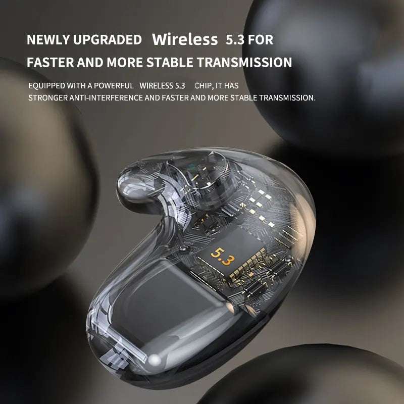 Invisible Sleep Wireless Earbuds for Side Sleepers Bluetooth 5.3 Ear Buds Comfortable Sleeping Headphones with Type-C Charging Port & HiFi Sound