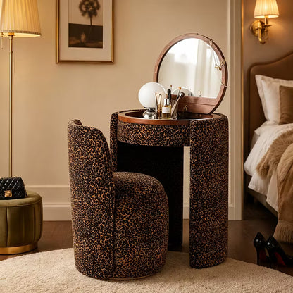 ⚡Limited-time offer⚡Modern Makeup Vanity Set with LED Mirror, Stool & Large Storage