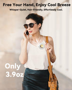 🔥Buy 2 get free shipping🔥Portable Silent Mini Bladeless Fan Clip On, Small Fan Clip on for Shirt & Waist, Adjustable 3-Speed Suspended Whirlwind Fans, For Outdoor & Travel & Office, Travel Accessories, Gift