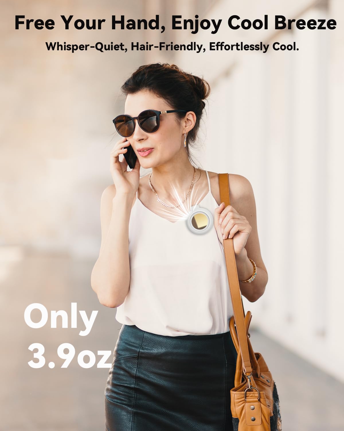 🔥Buy 2 get free shipping🔥Portable Silent Mini Bladeless Fan Clip On, Small Fan Clip on for Shirt & Waist, Adjustable 3-Speed Suspended Whirlwind Fans, For Outdoor & Travel & Office, Travel Accessories, Gift